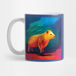 Colourful capybara painting Mug